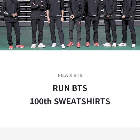 Run BTS 100th Episode FILA Sweatshirt - Picture 5 of 9